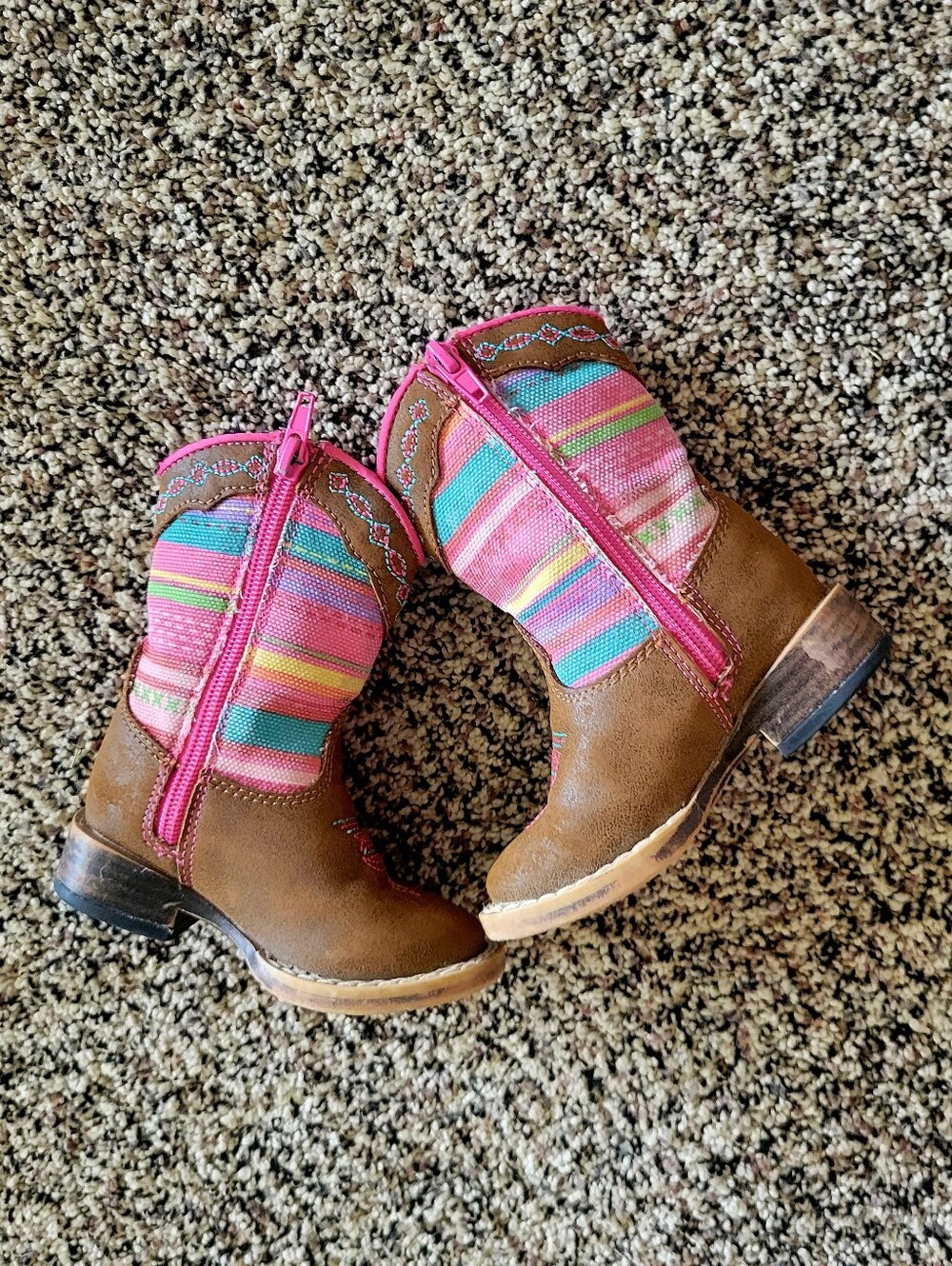 Blazin Roxx Toddler Pink Multicolor Western Cowboy Boots - Kids Accessories - Picture 6 of 9